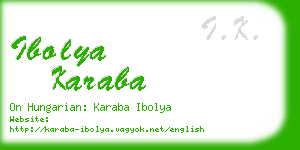 ibolya karaba business card